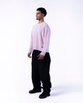 MEN BOXY PINK KNITTED CREW NECK
