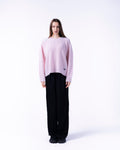 WOMEN BOXY PINK KNITTED CREW NECK
